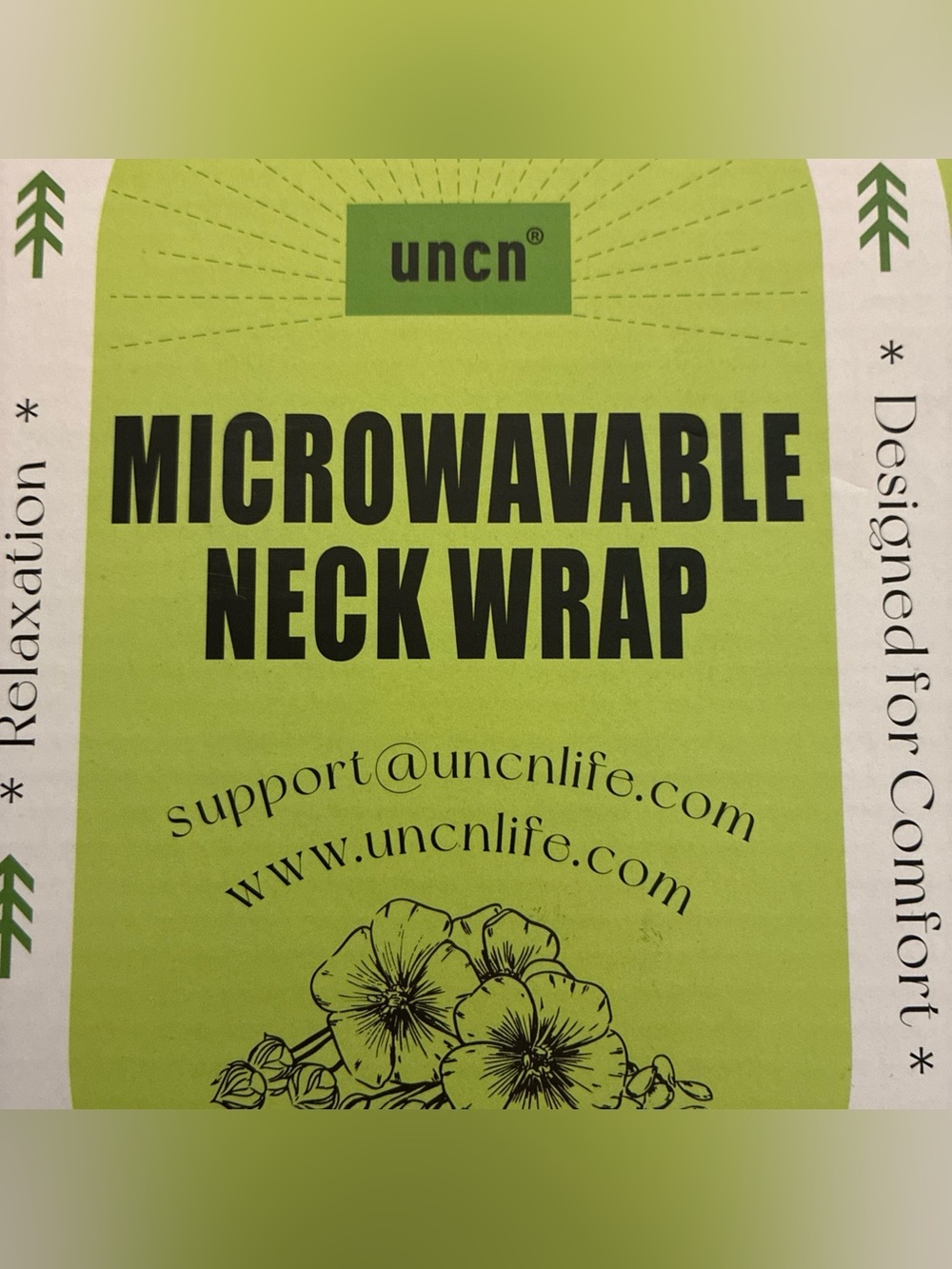 Microwavable Heated Neck Wrap - New in Box/Box damaged/ Fleece Outer from uncn